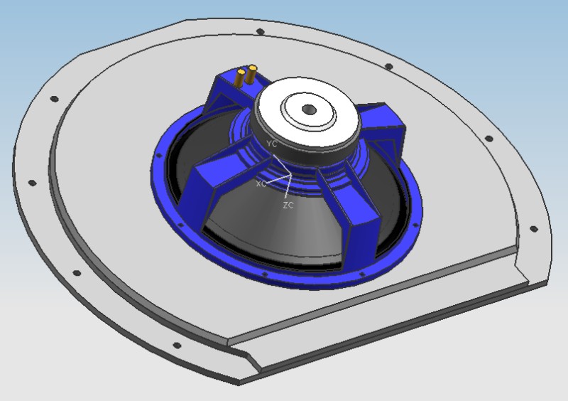 3D CAD-Modell Tieftöner Astra GTC 3D CAD-Modell Tieftöner Astra GTC